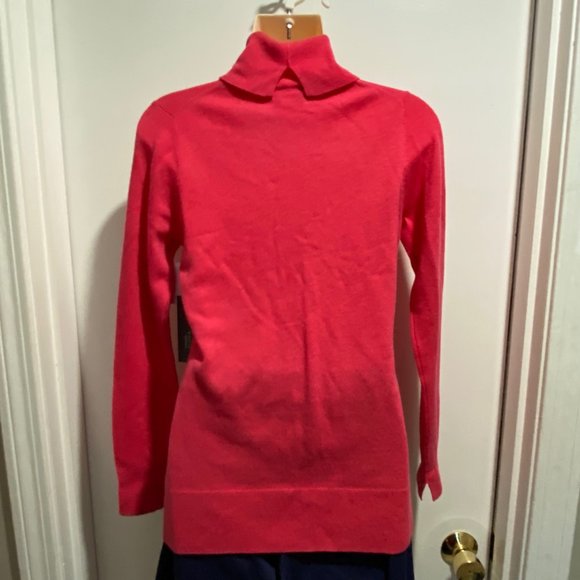 New Nordstrom Cashmere Office Preppy Quiet Luxury Soft Turtleneck Sweater XS - Picture 4 of 6